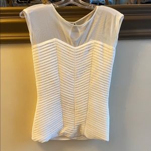 Cream cami with mesh top